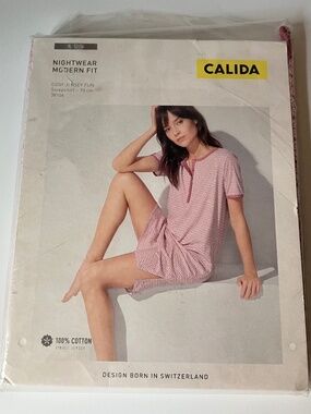 Calida Pink Short Sleeve Cotton Sleepshirt